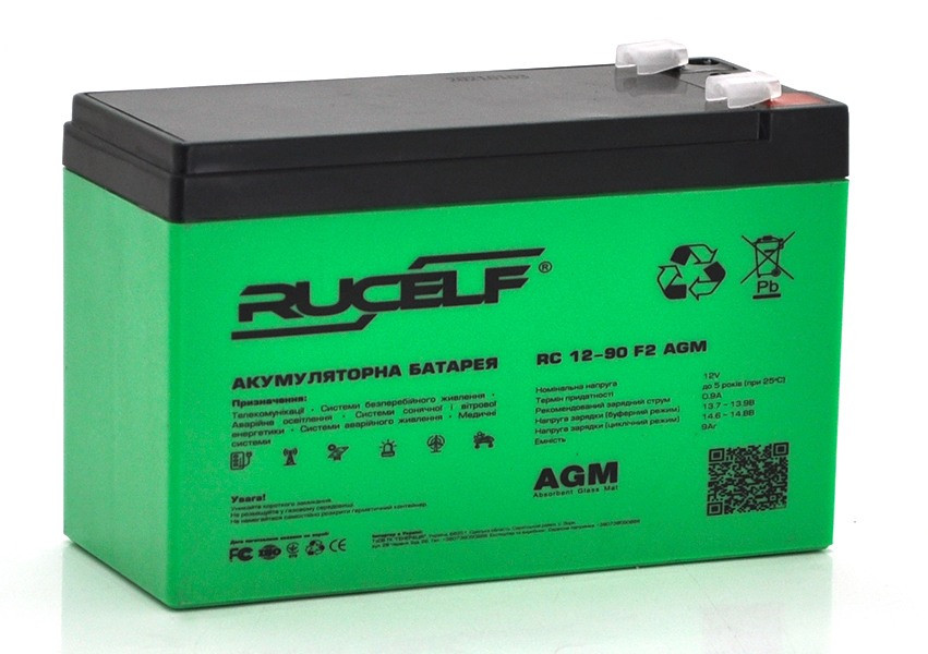 Акумуляторна батарея Rucelf RC 12-9 F2 AGM