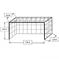 Сетка на ворота футбольные тренировочная безузловая (2шт) ЕВРО ЭЛИТ 1,5 SO-2324