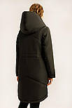 Довга жіноча куртка демісезонна Finn Flare A19-11019-200 чорна S, фото 4