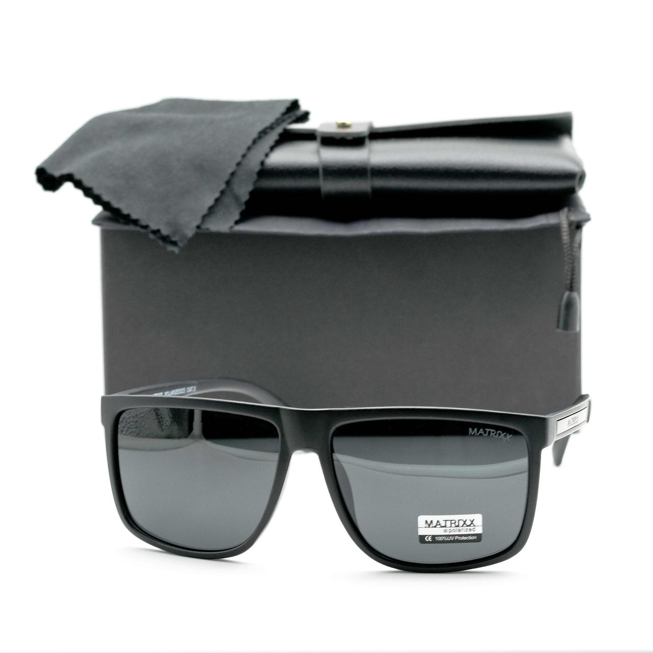 Сонцезахисні окуляри Matrix 9801 чорні polarized, фото 1