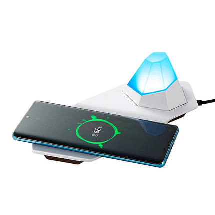Бездротова зарядка для Apple + RGB нічник LUXCEO W9 LED, фото 1