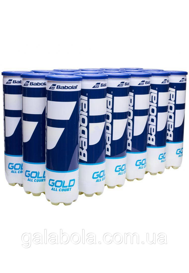 М'ячі тенісні Babolat Gold All Court X4 502085/113 (ящик 18 банок)