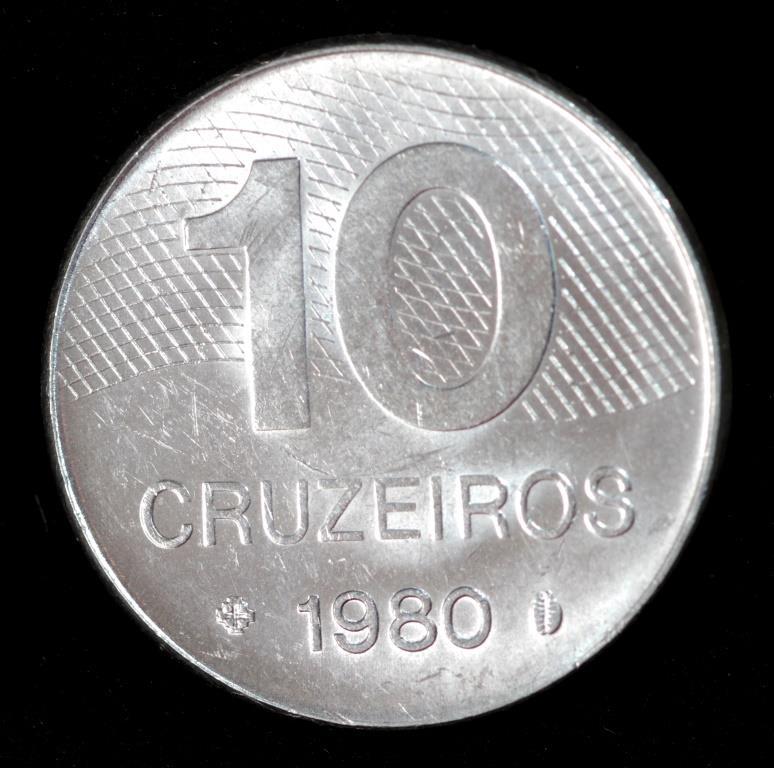 Монета Бразилії 10 крузейро 1980-85 рр.