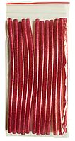 Стержні клейові 7*180 мм з блискітками, 12 шт (червоний)