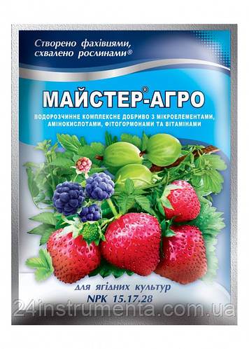 Удобрение МАСТЕР-АГРО для ягод, 100 г (упаковка 100 шт) (ID#1368939834 ...