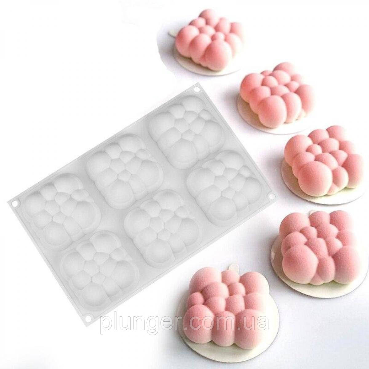 Силіконова форма для мусових десертів  Хмаринки, фото 1