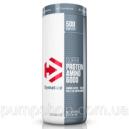 Комплекс протеїнів і амінокислот Dymatize Nutrition Super Protein Amino 6000 — 500 капс., фото 1
