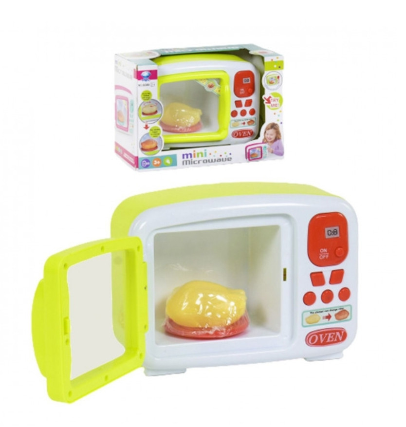 Мікрохвильовка іграшка для дівчинки звук світло Mini Microwave JIA DU TOYS