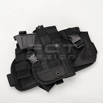 Тактична Кобура настегенна Штурмова швидкознімна чорна