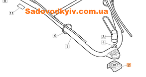 Зубчаста пластина для культиватора Oleo-Mac MH 180 RKS (YF1231651)