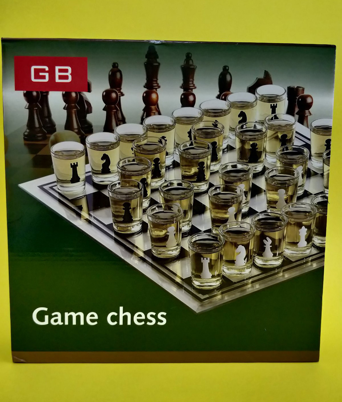 Набір для гри в шахи зі стопками, розмір дошки 28*28см, фото 1