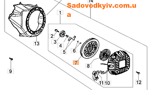 Шків-стартера для культиватора Oleo-Mac MH 180 RKS (L66150265)