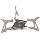 Пальник титановий складний Lixada STV-02 на сухий спирт, туристична спиртова плита, спиртівка для розігріву їжі, фото 2