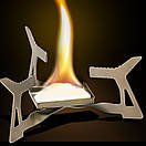 Пальник титановий складний Lixada STV-02 на сухий спирт, туристична спиртова плита, спиртівка для розігріву їжі, фото 5