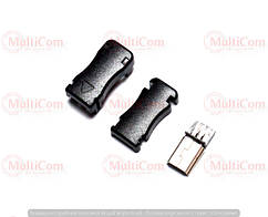 01-08-062. Штекер mini USB 5pin під кабель, розбірний, чорний