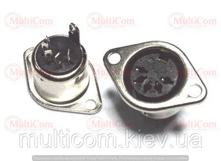 01-05-017. Гніздо DIN 5pin монтажне, корпус метал