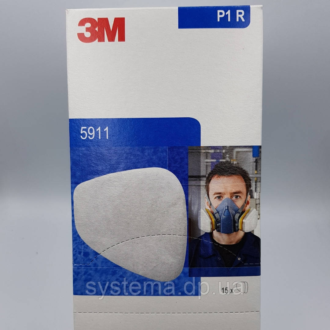 3M™ 5911 Фільтр (предфільтр) від пилу і аерозолів P1R, 1 шт.