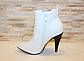 Ботильйони жіночі білі на підборах Д683, фото 2