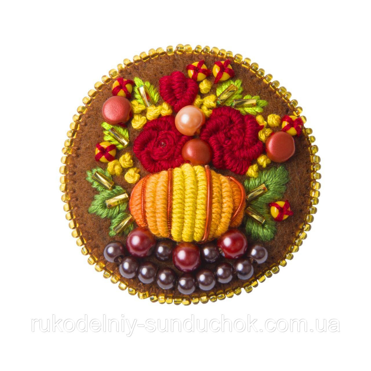 Набір для виготовлення брошки Crystal Art БП-287 "Тыквочка", фото 1