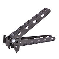 Тримач-затискач SUNDICK для каструль і сковорідок. Ручка для кухонного посуду. Чапельник сірий.