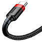 Кабель Type-C на USB Series Fast Charging Data Cable (1m, 100W, 3A, 480 Mbps). Black-Red, фото 2
