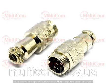 01-06-057. Штекер MIC 347 під кабель, 7pin, діам.-16мм, фото 1