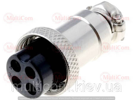 01-06-087. Гніздо MIC 324 big під кабель, 4pin, діам.-20мм, фото 1