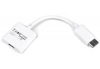 Адаптер Cablexpert DisplayPort-HDMI 0.1м White (A-DPM-HDMIF-002-W)