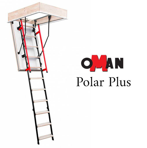 Люк горищний зі сходами Oman Polar Plus (Н 280 см) 120 x 70