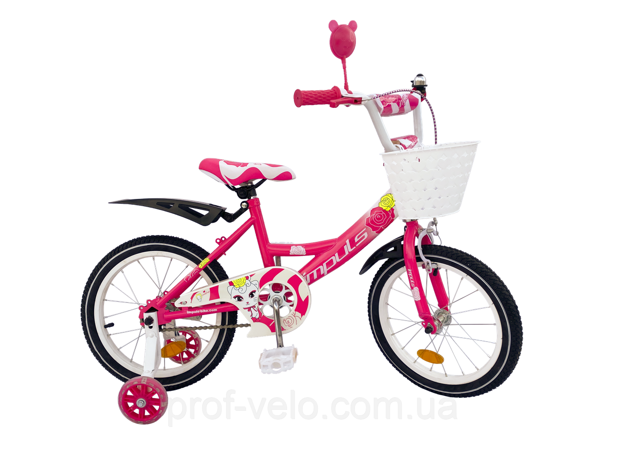 Велосипед 16" дюймів 2-х колесний Impuls SP KITTY малиново-білий, фото 1