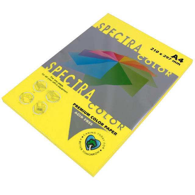 Папір Spectra Color А4 80г/м2 100арк., жовтий насичений (лимон) 210