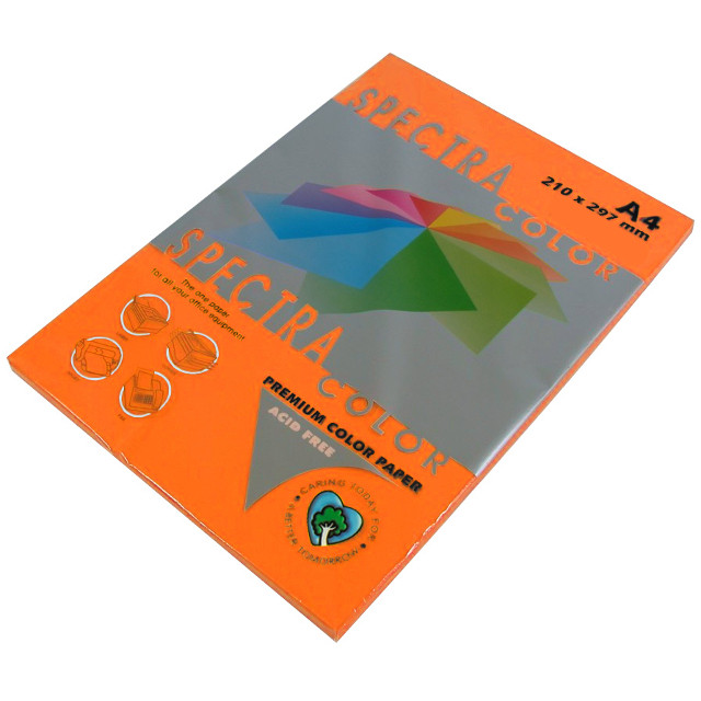 Папір Spectra Color А4 80г/м2 100 аркушів помаранчевий високої насиченості 240