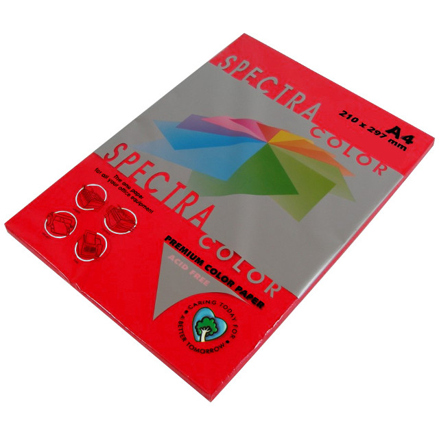 Папір Spectra Color А4 80г/м2 100арк., червоний 250
