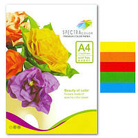 Кольоровий папір Spectra Color А4 80г/м2, 100 аркушів, набір 5 кольорів інтенсив