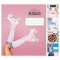 Шкільний зошит у клітинку Школярик 48 аркушів для дівчинки