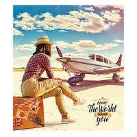 Шкільний зошит у клітинку Школярик 96 аркушів для дівчинки