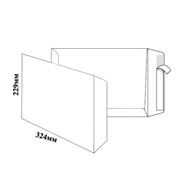 Конверт С4 (А4) самоклеючий 25 шт