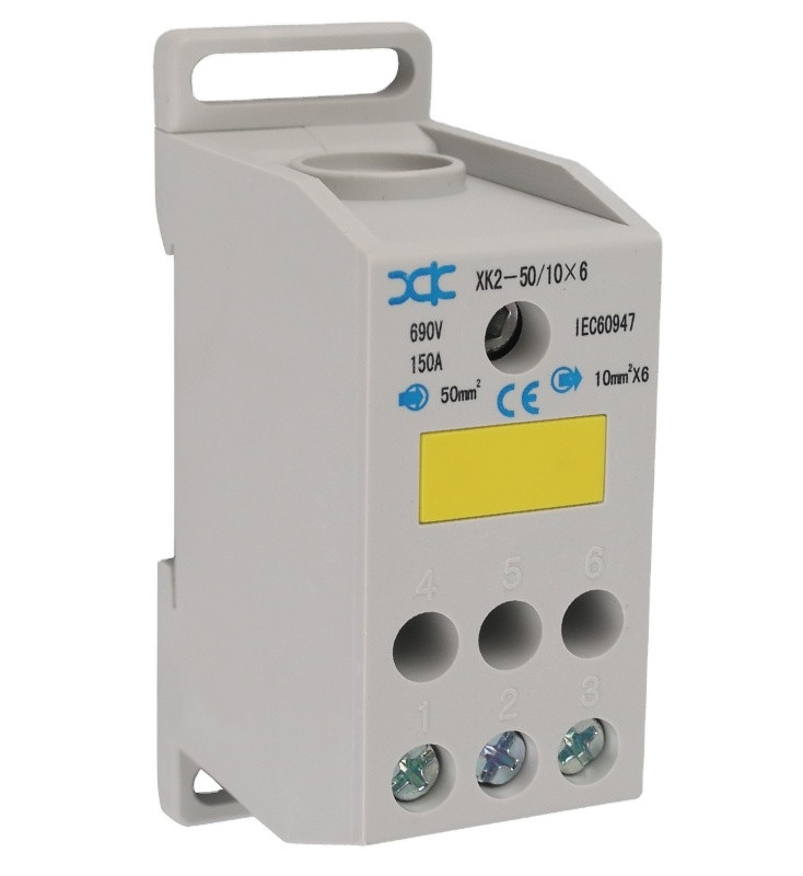 Клема з'єднувальна 1 вхід 16-50mm; 6 виходів 2,5- 10mm, фото 1