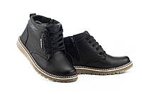 Подростковые ботинки кожаные зимние черные Anser 65