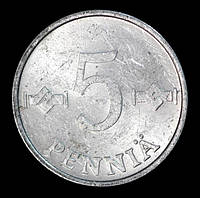 Монета Фінляндії 5 пенні 1982 р.