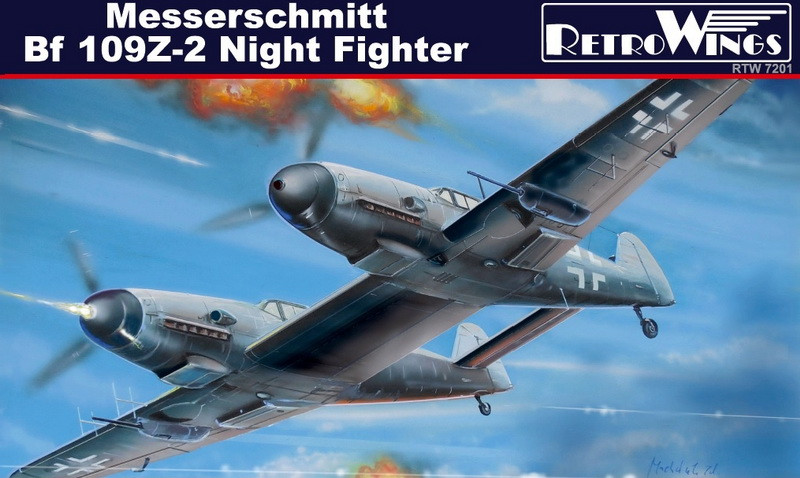Пластикова модель 1/72 RetroWings 7201 німецький винищувач Messerschmitt Bf 109Z-2 Night Fighter