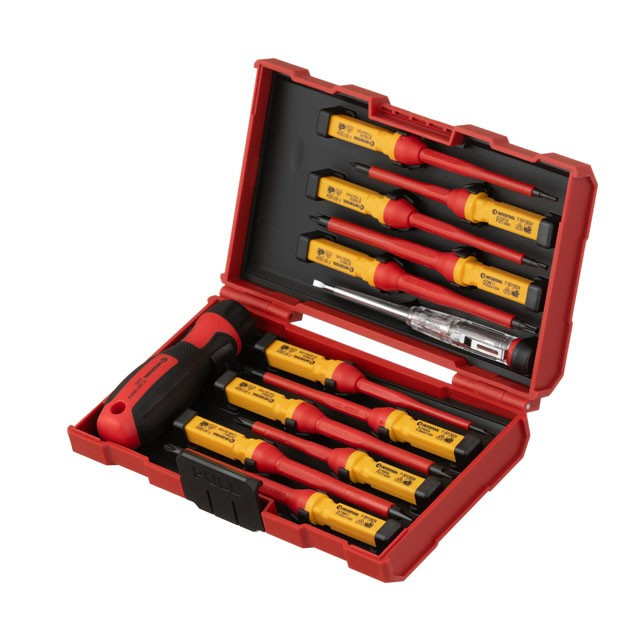 Набір ізольованих викруток з викруткою індикатором 14 од VDE INTERTOOL VT-3614, фото 1