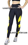 Спортивні лосини для фітнесу з лампасами Жіночі легінси з утяжкою і високою посадкою Одяг для зали, фото 5
