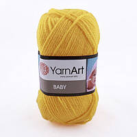 Пряжа YarnArt Baby 50гр - 150м (32 Желтый)