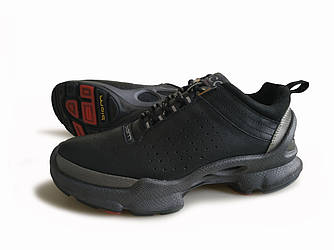Зручні Кросівки Ecco Biom шкіряні чоловічі демісезонні чорні із сірим