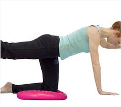 Балансувальна-масажна подушка-диск для йоги фітнесу та пілатесу (рожева)