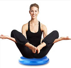 Балансувальна-масажна подушка-диск для йоги фітнесу та пілатесу (синя)