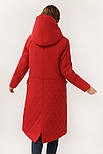 Довга жіноча куртка демісезонна Finn Flare A19-12097-300 червона S, фото 3