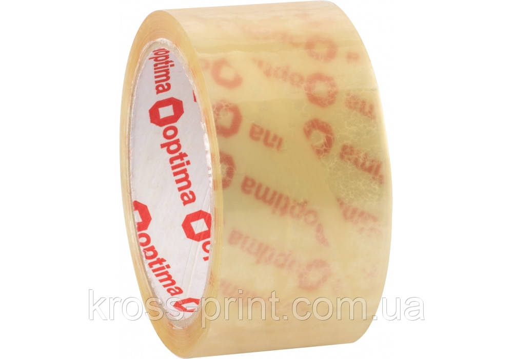 Стрічка клейка пакувальна (скотч) Optima Extra, прозора, 48 мм*50 м