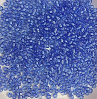 Бісер Ярна Корея розмір 10/0 колір 13.212/10 світло-синій, внутрішній колір-персиковий 50г